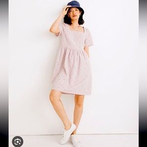 NWT Madewell Eyelet Allie Mini Dress Pale Lilac size medium